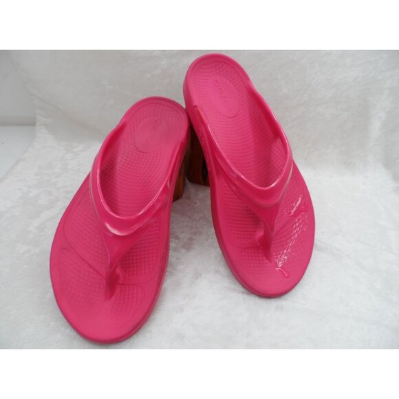 OOFOS Women's OOlala Light Weight Recovery Pink Thong Flip-Flip Sandals Size 5 - Picture 1 of 9